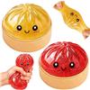 KutaKuta 2 Pezzi Glitter Squishy Bao Dumpling, TPR Material Giocattolo Sensoriale con Contenitore per Il Vapore, Dumpling Giocattolo Antistress per Alleviare adatto Bambini, Adulti, Ufficio 25Toys1