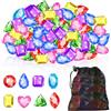 YUNHENTONG Gioielli Subacquei per Piscina, 150 Pezzi 2.5cm Giocattolo da Gemme da Immersione per Bambini, Gemme Colorate Giochi Sott'Acqua Estivo para Piscina, Búsqueda del Tesoro