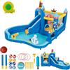 UEV Castelli Gonfiabili per 3-Bambini con Tema Nave Pirata, 444x348x260cm | Parco Giochi Multifunzione in 8 Attività con Soffiatore 450W per Due Modalità di Gioco Asciutto e Acquatico