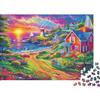 RMMERPCVREFE Faro Costiero Puzzle 1000 Pezzi Carta per Adulti Paesaggio Campestre Colorato Gioco di Puzzle 1000 Pezzi Relax Decorazione Regalo Famiglia 70x50cm/1000pcs