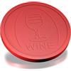 CombiCraft Monete di vino combustino rosso con sollievo in vetro di vino, diametro 29 mm, mezzi di pagamento per eventi e festival, confezionamento di 250 pezzi