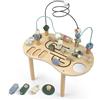 Brolteja Tavolo attività in legno per bambini Baby Montessori Giocattoli 7 in 1 Tavolo da gioco a partire dai 3 anni in su, Activity Center Baby, per neonati, regalo per ragazze e ragazzi