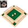 GGesii Shut The Box 2-4 Giocatori, Giochi da Tavolo in Legno (Verde) | Materiali in Legno, 2 Cubi per Attività All'aperto, Karaoke, Viaggi e Feste
