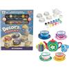 Generico Set da tè in Porcellana per Bambini da Dipingere con Colori e Pennelli Tea Set in Porcellana Mini Servizio da tè in Ceramica per Bambini Set da Te Giocattolo per Bambino Tazzine da Te Porcellana (A)