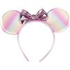 CARTOON Cerchietto con applicazioni Minnie Disney cerchietto con orecchie e fiocco accessori per capelli per bambine, fan di Minnie Mouse, Rosa
