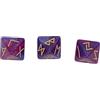 HERCHR 3PcsDadi runici, dadi di ruolo per giochi da tavolo, cielo stellato a 8 facce colori vivaci mistici astrologia, apprendimento, predizione, dadi, set per giochi da tavolo per adulti (Blu viola)