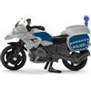 siku 1551, Moto BMW della Polizia, Metallo/Plastica, Blu/Argento, Moto Giocattolo per Bambini, Luce Blu, Manubrio e Cavalletto Mobili