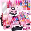 Lubibi Set Trucco Lavabile per Bambini con Valigetta, Testati per la Sicurezza Kit di Cosmetici Veri per Bambini Regalo di Compleanno di Natale Giocattolo per Ragazze età 4 5 6 7 8