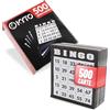 Kyto Set di Carte Bingo 500 Pezzi | 500 Carte Diverse - Grande Set da 500 Carte Bingo in Carta - Carte Aggiuntive per il Gioco Tradizionale del Bingo - Serate di Giochi - Amici - Famiglia - Bambini -