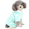 Zunea Pigiama per Cani Piccola Taglia Invernale Cappotto Tuta con cappuccio per Cuccioli Cane Gatti Morbido Caldo Giubbotti Vestiti Felpa Abbigliamento Cani Costume per Natale Halloween Verde S