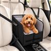 Cuifati Seggiolino auto per cani di piccola taglia con bracciolo centrale, seggiolino rialzato portatile per cani, seggiolino auto anti-collasso per animali domestici, supporta animali fino a 5 kg