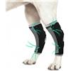 OHCOZZY Traspirante Ginocchiera per Cani 2 Pezzi con 3 Stecche Metallich，Anti-Leccamento Tutore per Zampe Posteriori del Cane che Fornisce Supporto Articolare per la Guarigione di Ferite e Distorsioni,L