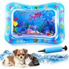 Pealeaf Tappetino sensoriale ad acqua per animali, grande tappeto rinfrescante gatto con pesci galleggianti, gioco interattivo per cani, anti perdita (Square-3)