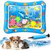 Pealeaf Tappetino sensoriale ad acqua per animali, grande tappeto rinfrescante gatto con pesci galleggianti, gioco interattivo per cani, anti perdita (Square-7)