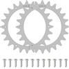 YWNYT 2 punte in acciaio inox per robot tosaerba Worx S/M, 20,3 cm, miglioramento della trazione, con 12 viti