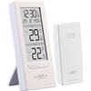 Infactory termometro: Stazione di Temperatura Digitale, Bianco, con termometro Interno ed Esterno, Orologio Radio (Interno Esterno, con sensore, Orologio)