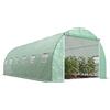 Outsunny Serra a tunnel, 6 x 3 x 2 m, serra da giardino con 12 finestre, porta per orto, per coltivare piante, verdure, fiori, verde