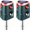 XIAXIA 2X Resistente di Animali a ultrasuoni solari, a 360 ° Anti-Gatto Cervo, Flash di Avvio con Movimento 3 Lati, unità Solare per Cani,per Gatti, Cani, Uccelli, Conigli,scoiattoli
