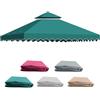 Qdreclod Telo Gazebo 3x3 m, Tetto di Ricambio per Gazebo Giardino Impermeabile, Doppio Strato con Air Vent Copertura Rimovibile per Campeggio, Spiaggia, Sole