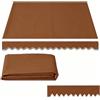 Generic Tessuto di ricambio per tende da sole retrattile, tela per parasole, copertura impermeabile per terrazza all'aperto, poliestere, senza telaio(Brown,250x150cm/8x5ft)