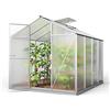 GFP Serra GFP ECO 4 telaio in alluminio 192 x 256 cm, lastre a doppia parete di 8 mm, con apri-finestra automatico e telaio di fondazione