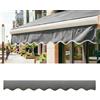 Generico Mantovana Ondulata di Ricambio per Tenda da Sole Retrattile, Tenda da Sole Esterna Falda Anteriore di Ricambio per Finestre E Porte, Tela Sostitutiva In Poliestere(Grigio,L460cmxH20cm)