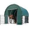 TOOLPORT Box Cavalli 3x3 m telo in PVC 2300 Newton tenda da pascolo - fissaggio per terreno - verde