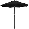 Yaheetech Ombrellone da Giardino Esterno 270 cm Portatile Parasole Protezione UV con Manovella 8 Stecche Reclinabile Telo in Poliestere Tubo in Alluminio Spiaggia Balcone Terrazzo Nero
