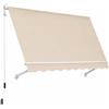 Paluplus Tenda da Sole a Caduta, Misura 300x250 cm, Senza Cassone con braccio avvolgibile e Braccetti Fermatenda, Telo Resistente 280 g/m², per Balcone e Terrazzo -3903F (Beige)