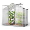 GFP Serra GFP ECO 2 telaio in alluminio 192 x 131 cm, lastre a doppia parete di 8 mm, con apri-finestra automatico e telaio di fondazione