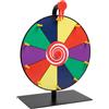 Relaxdays Ruota della fortuna da tavolo 30 cm, 10 scomparti, multicolore | scrivibile/cancellabile, PVC/ABS