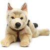 Uni-Toys - Pastore tedesco, sdraiato (con stoviglie) - 65 cm (lunghezza) - cane di peluche, animale domestico - peluche, peluche