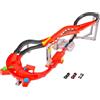 Hot Wheels Racing Formula 1 - Super Circuito, pista a tre corsie con propulsore e booster motorizzato per sfide testa a testa, 3 macchinine da corsa F1 incluse, JMC90