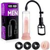 Generico Pompa per pene, giocattolo sessuale per uomini - Allungamento, estensore del maschile, aumento delle dimensioni, piacere di coppia, con vagina in silicone (Senza manometro)