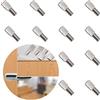 VEGCOO 24 supporti per scaffali in metallo nichelato a forma di guppiglia, da scrivania, da tavolo, per scaffale, per scaffale, 24 pezzi
