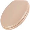 Schläfer 4638105 | Tavoletta Wc Copriwater Universale Beige, Sedile Wc in Legno, Tavoletta Water Weser Forma Ovale, Cerniere Regolabili in Metallo
