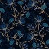VEELIKE Carta da Parati Floreale Blu Denti di Leone Vintage 44,5 cm x 900 cm Carta da Parati Fiori Nero Fotomurale da Parete Bagno Decorazioni Camera da Letto Rivestimento Adesivo per Mobili Cucina