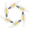 MENTA Lampadina LED E14 Candela, Lampadina Filamento LED E14 4W equivalente a 40 W, Lampada LED Candela Bianca Caldo 2700k,400lm,360 Angolazione Fascio Luce,6 Pezzi