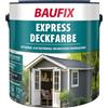 BAUFIX Express - Colore di copertura blu zaffiro opaco, 2,5 litri, resistente alle intemperie, colore legno, durevole, adatto per legno, intonaco, muratura, mobili, recinzioni