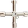 TopHomer Chiave multifunzione a 4 vie, chiave universale a croce per armadietto, chiave per contatore elettrico di gas e acqua, chiave di apertura dell'armadio (foro quadrato)