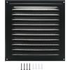 Generico Griglia di Ventilazione in acciaio inox, Griglia Areazione Coperchio, Nera Tappo Griglia Aerazione Adatto all'uso in Cucine Bagni Cantine Garage Soffitte(15 x 15 cm)