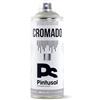 PINTUSOL Vernice Cromata Argento Spray, Finitura Effetto Cromo, Resistenza UV, Alta Opacità Facile Applicazione, Multisuperficie Legno Metallo Plastica, Vernice Professionale Bomboletta Aerosol 400ml
