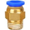 DeVow T a gomito in ottone 1/8 1/4 3/8 1/2 BSPT maschio femmina 4 6 8 10 12 14 16mm tubo raccordo pneumatico push-in for collegare la valvola SL(PC,8-01_-)
