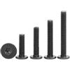 SHNBYERH 5-50 pezzi CM Torx Vite a testa sottile M2 M2.5 M3 M4 M5 M6 M8 304 Acciaio inossidabile Nero Ultra sottile Super bassa Vite a testa piatta wafer A2(Black colour,M5x40 10pcs)