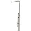 Sellon24 Chiavistello a barra da 300 mm, in acciaio zincato, diametro 16 mm, con piastra guida 140 x 24 mm, chiavistello a bullone per cancello da giardino, cancello a battente