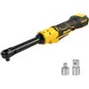 YWNYT Chiave a cricchetto migliorata a batteria da 3/8 per batteria Dewalt 18 V 20 V, 80 N.m, 320 giri/min, velocità variabile, chiave a cricchetto elettrica allungata con illuminazione a LED