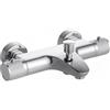 MENDIO Rubinetto Miscelatore Termostatico per Vasca da Bagno,Montaggio a Parete 150MM Con Controllo Anti Scottatura,Ottone Massiccio