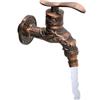 LNGJIN Rubinetto Vintage in Ottone Anticato, Scolpito per Bagno Lavabo e Giardino Esterno - Per Casa, Cucina (Rosso Antico)