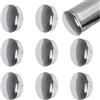 UFURMATE 8 cappucci terminali rotondi per corrimano, 40 mm, in acciaio inox 304, per scale, corrimano, protezioni (argento)