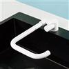 ZPSPZ Rubinetto Lavello Cucina Pieghevole Sottofinestra Girevole Miscelatore Cucina Abbattibile Inox Acqua Fredda e Calda Maniglia Singola Monoforo-Bianco